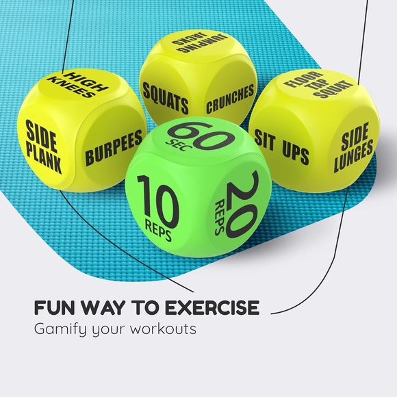 Skywin Workout Exercise Dice or Solo or Group Classes 6-Sided Foam Dice - Yellow - Picture 6 of 7